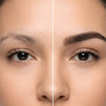 Professional brow lamination and tint results at Fusion Salon in Jacksonville.